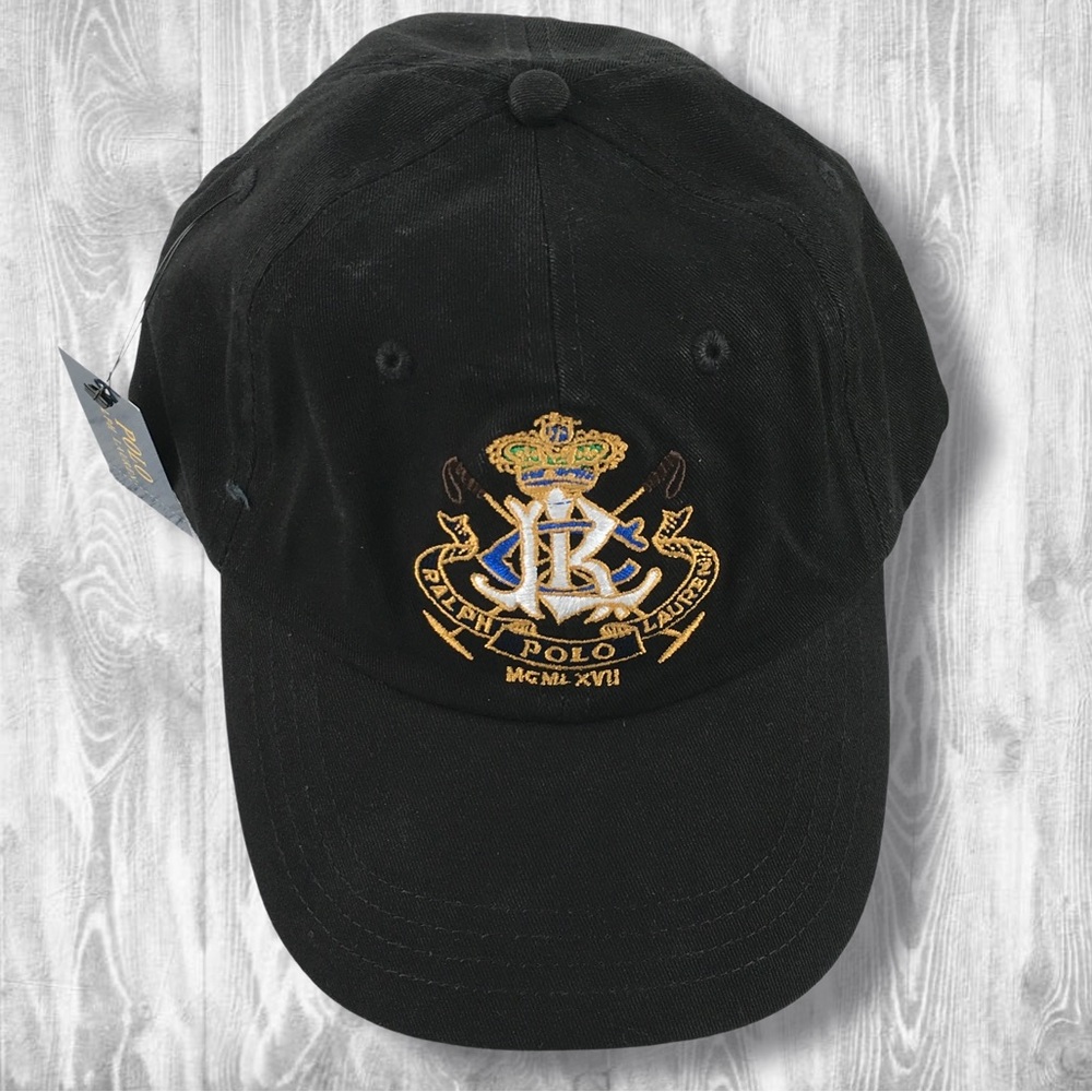 Polo by Ralph Lauren Black Embroidered Cap